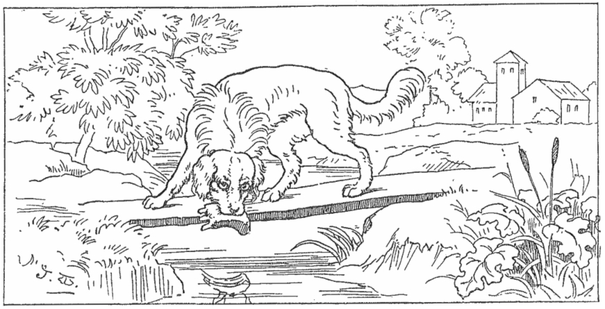 Tabula canis pontem transientis picta