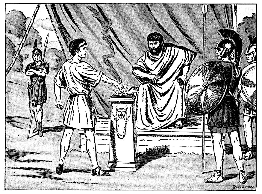 Tabula manūs in igne positae picta