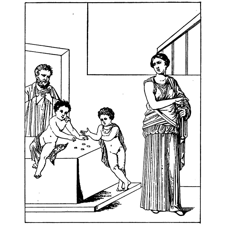 Tabula Mēdēae de fīliīs cōgitantis picta